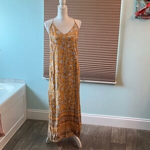 Old Navy Yellow Spaghetti Strap Maxi Sundress